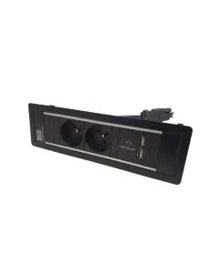 Bachmann Powerframe encastrable, 2 prises 230 V &agrave; broche de terre, 2 ports USB, (diff&eacute;rentes couleurs)