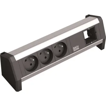 Multiprise Desk 1, 3 x 230 V avec module personnalisable