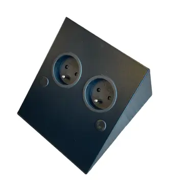 Multiprise d’angle Thebo à 2 prises noire