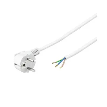 netsnoer H05VV-F 3G 1,5mm² haakse stekker 3 meter wit