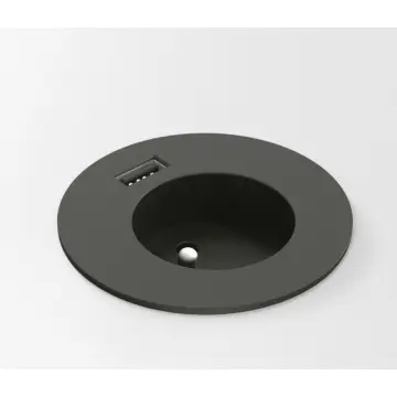 Powerdot midi 60mm 1x multiprise 1x chargeur USB, noir 