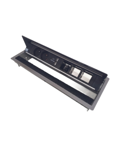 Bachmann Coni avec 2 prises, 2 ports USB et 3 modules personnalisables, anthracite