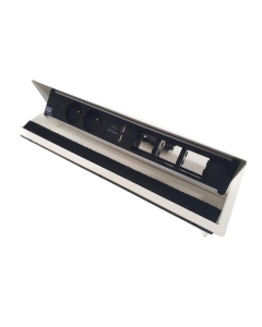 Bachmann Coni avec 2 prises, 2 ports USB et 3 modules personnalisables, blanc