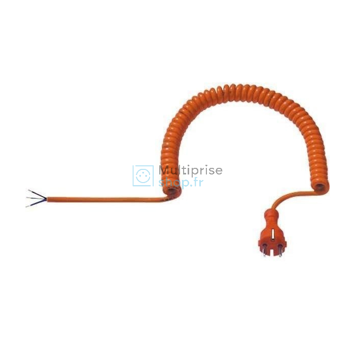 Spiraalkabel oranje 50-250cm