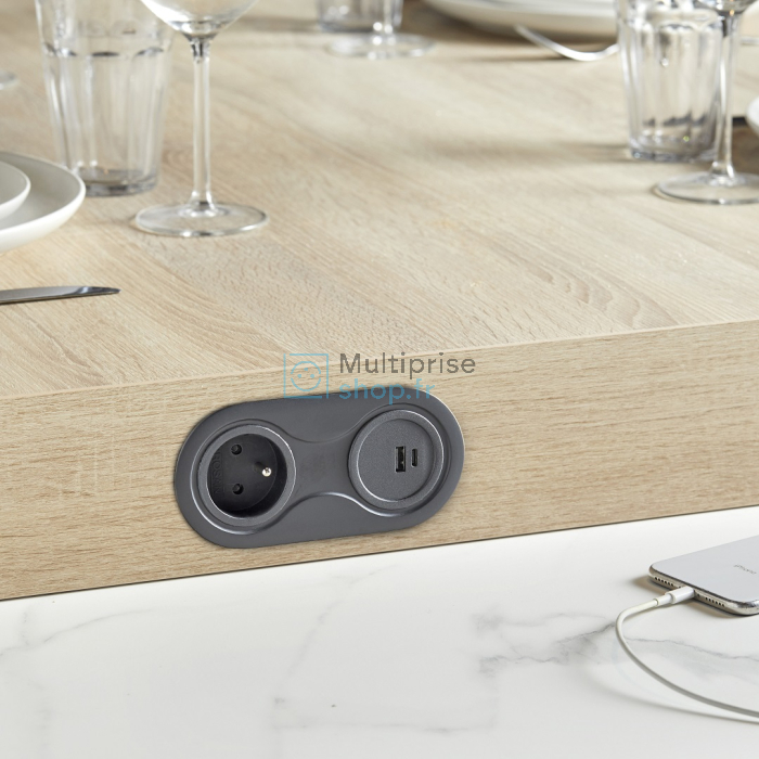 Prise noire infini et chargeur USB A/C