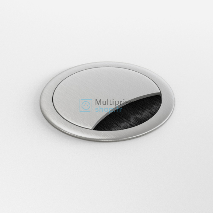 Aluminium kabelpot geborsteld RVS 60mm