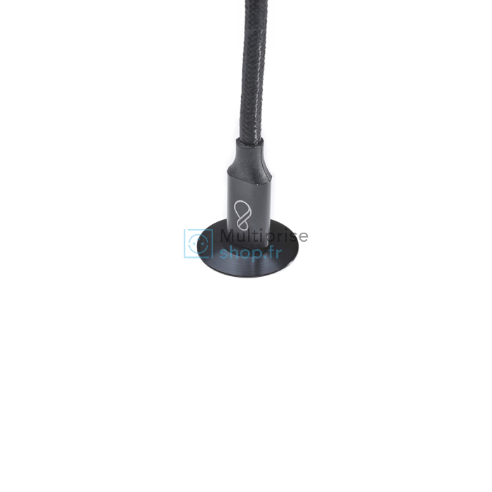 Prise USB-C compacte encastrable, noire