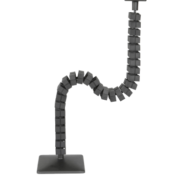 Tube passe-câble, noir, rectangulaire, 125 cm