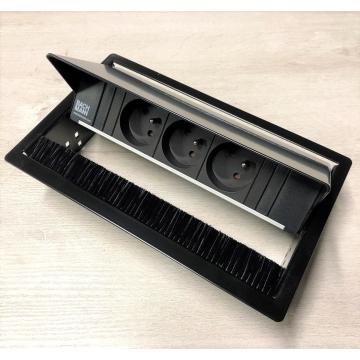 Bloc Bachmann Coni, noir, 3 prises