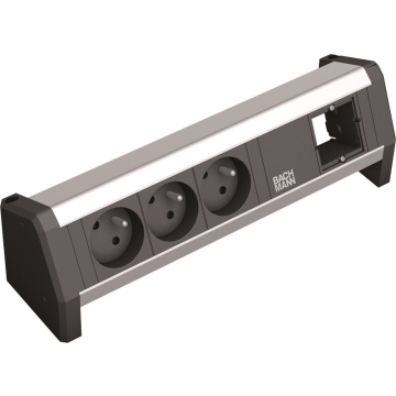 Multiprise Desk 1, 3 x 230 V avec module personnalisable