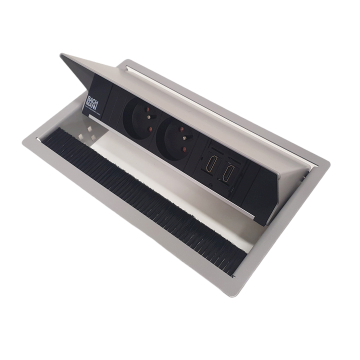 Système Coni, 2 prises, 2 connexions HDMI, gris argenté