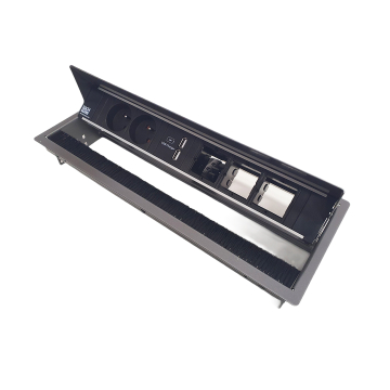 Bachmann Coni avec 2 prises, 2 ports USB et 3 modules personnalisables, anthracite