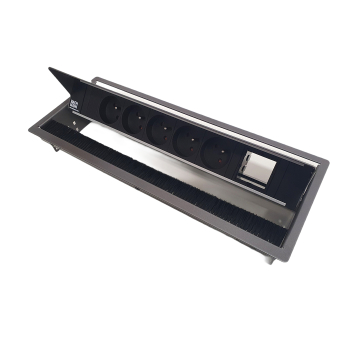 Bachmann Coni, 5 prises et 1 module personnalisable, anthracite