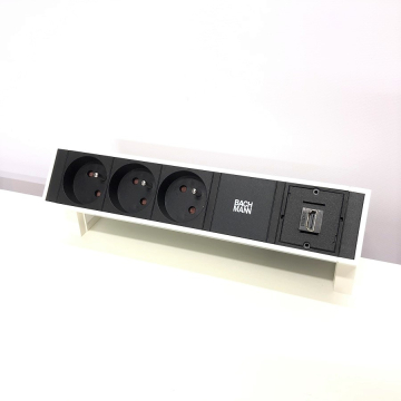 Multiprise de bureau Bachmann Desk 2, blanche, 1 port HDMI