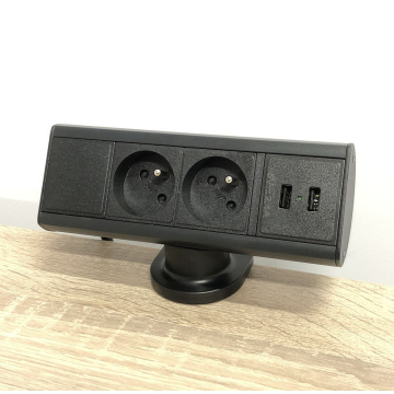 Multiprise Axessline, 2 prises, 2 ports USB