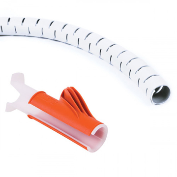 Rouleau mange-câble 20 mètres blanc diamètre 25mm