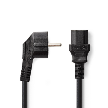 Câble éléctrique avec fiche C13, noir, 3 mètres