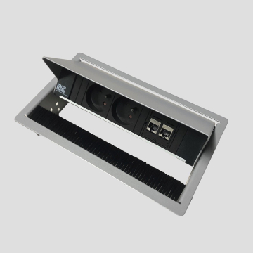 Système Coni, 2 prises et 2 connexions internet, gris argenté