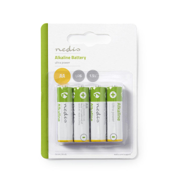 Nedis Alkaline batterij AA 1,5v blisterverpakking á 4 stuks