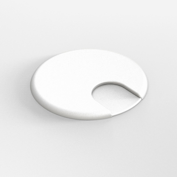 Passe-câble en plastique blanc, ABS, 60 mm