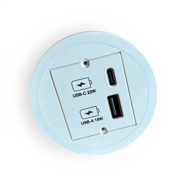 Module chargeur USB A-C Bachmann Pix, blanc