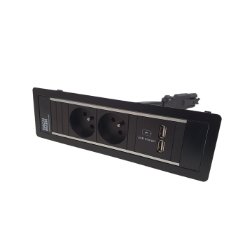 Bachmann Powerframe encastrable, 2 prises 230 V à broche de terre, 2 ports USB, (différentes couleurs)