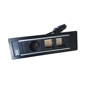 Bachmann PowerFrame, 1 prise à broche de terre et 2 modules personnalisables (différentes couleurs)
