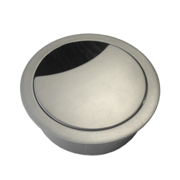 Passe-câble en aluminium, look acier inoxydable, 80mm