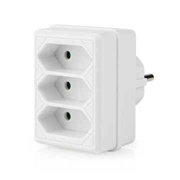 Fiche multiprise, 3 prises Euro, blanche