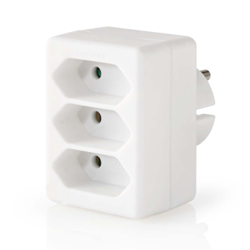 Fiche multiprise, 3 prises euro blanche