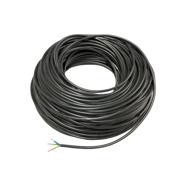 Cable d'alimentation sur rouleau noir 0,75mm2