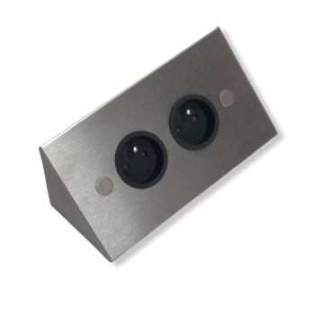 Hoekstopcontact inox block prise