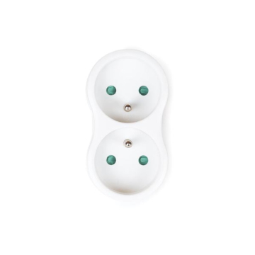 Prise de distribution 2 prises, blanc