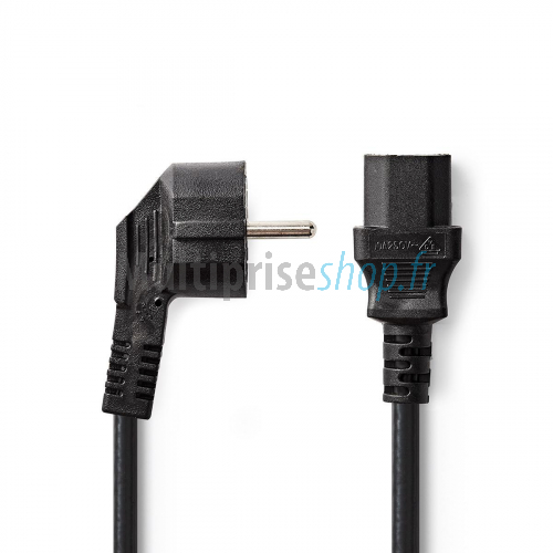 Câble D'Alimentation Noir LINETEK 1 Mètre - 3 Broches - PC, Moniteur, Périphériques