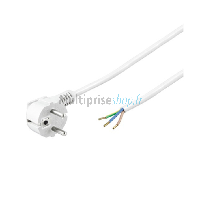 netsnoer 5 meter wit schuko stekker