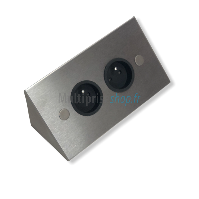 Hoekstopcontact inox block prise