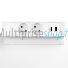 Multiprise de bureau 2 AC, 2 USB - ESI ergonomic